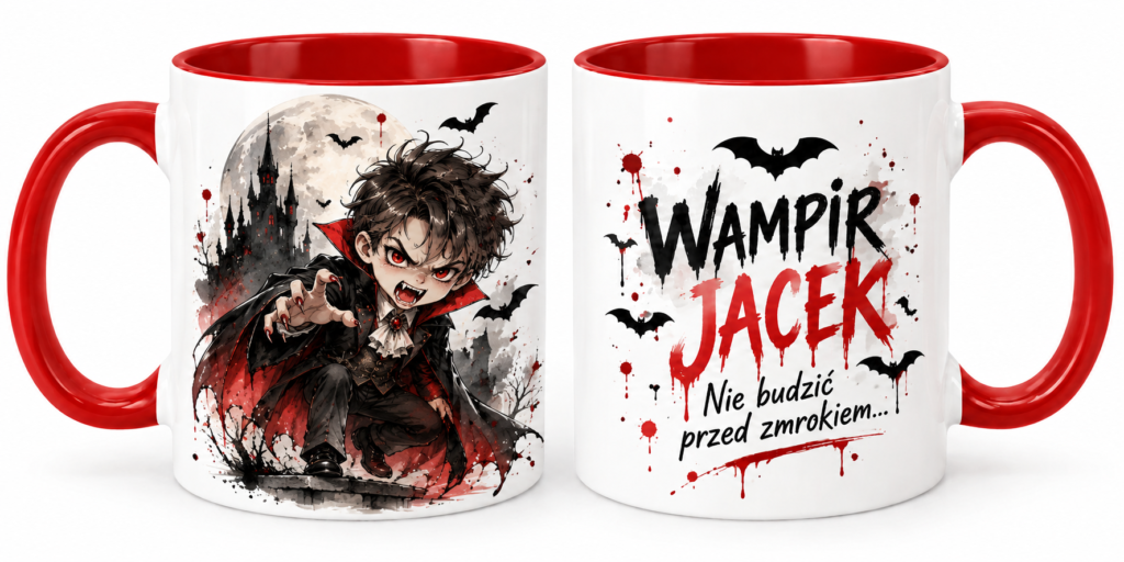 Personalizowany kubek Halloween wampir