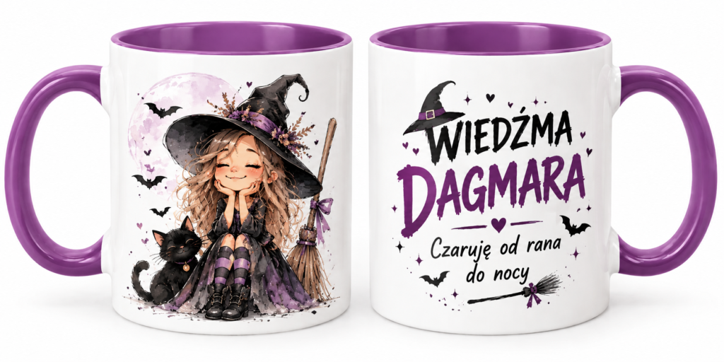 Personalizowany kubek Halloween wiedźma