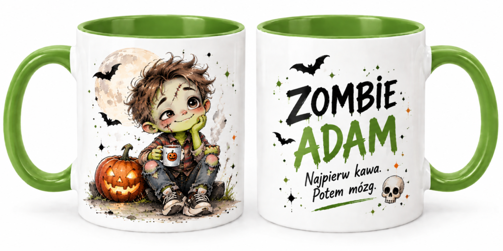 Personalizowany kubek Halloween zombie