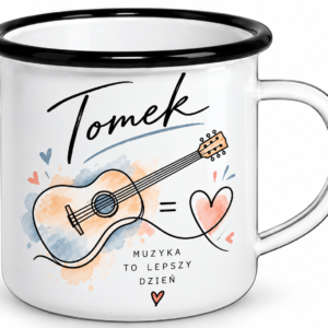Kubek metalowy personalizowany muzyczny