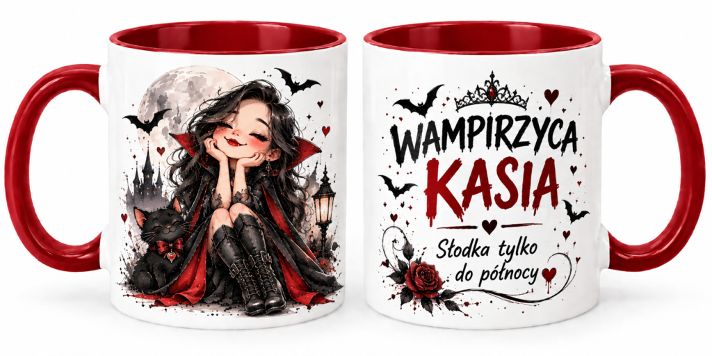 Personalizowany kubek Halloween wampirzyca 